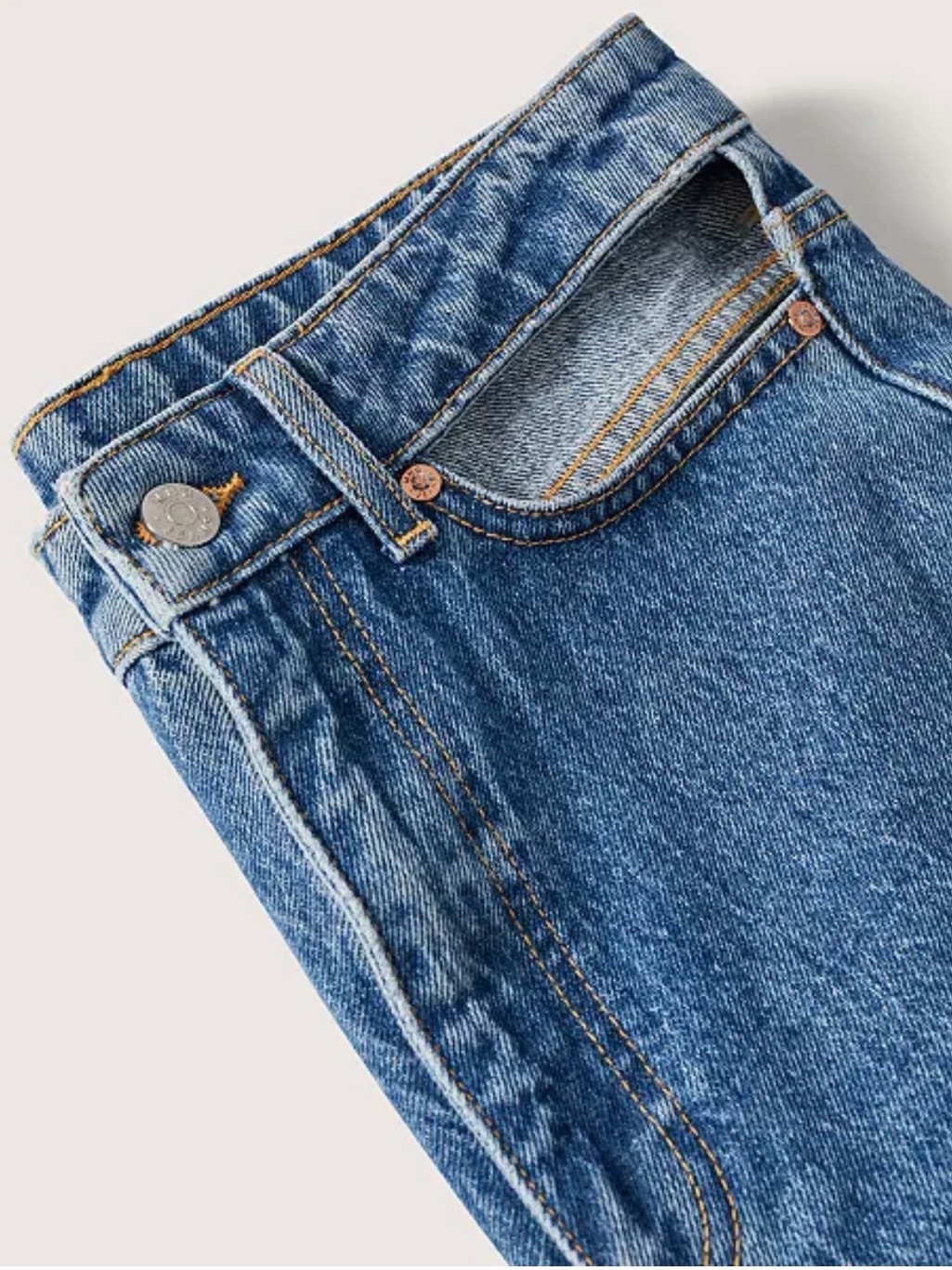 Brand New Mango HighWaist Wide Leg Jeans In Classic Blue Denim Sz34